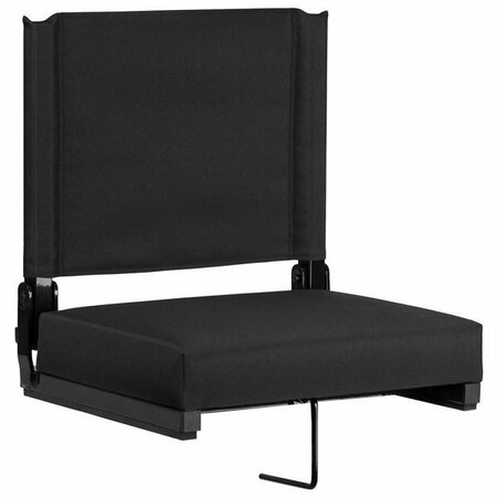 FLASH FURNITURE XU-STA-BK-GG Grandstand Black Ultra-Padded Bleacher Comfort Seat 354XUSTABKGG